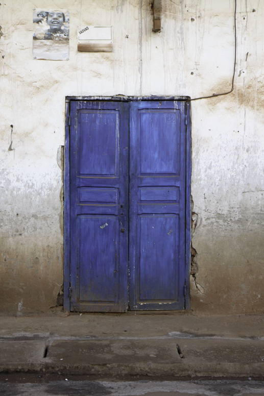 blue door